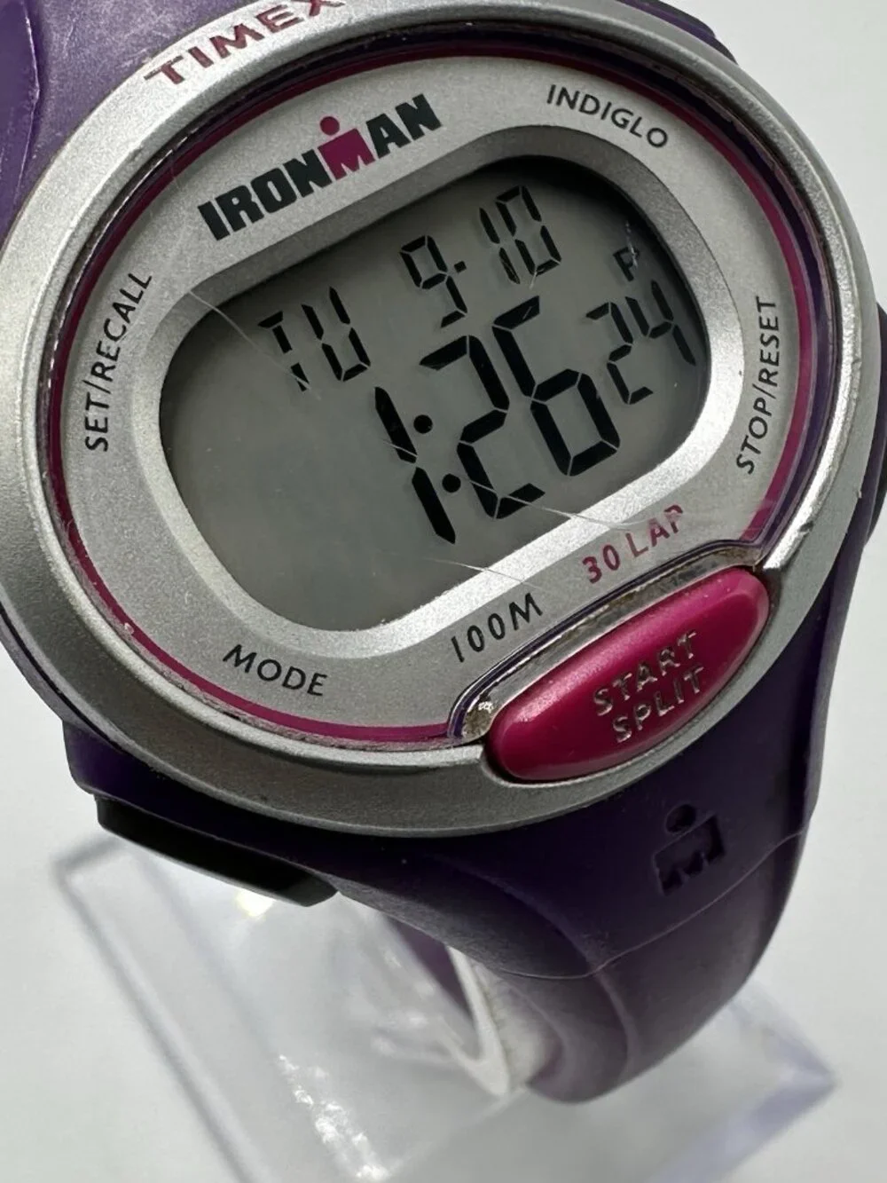 3/$30 Timex Triathlon Ironman Digital Watch Women Purple Water Resistant